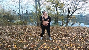 Milf With Big Boobs Flaunts Them In Public Park