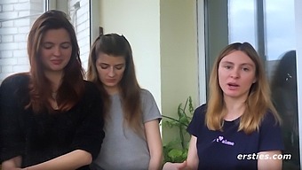 First-Time Trio Encounters Lesbian Passion