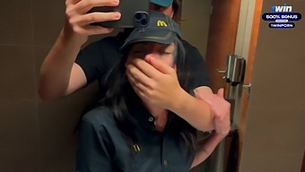 Eva Soda Takes Risks In Public Restroom For Mcdonald'S Employee