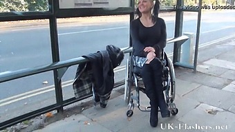 Paraplegic Pornstar'S Public Exhibition Of Nudity And Flashing In Public