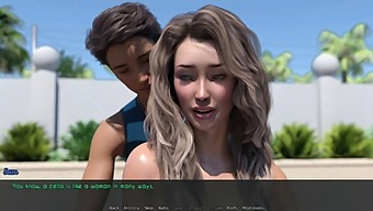 Sunbathing With A Stepmother And Wife In Animated Hentai