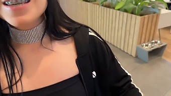 A Young Latina Meets A Fan At The Mall And Takes Him To Her Favorite Place.